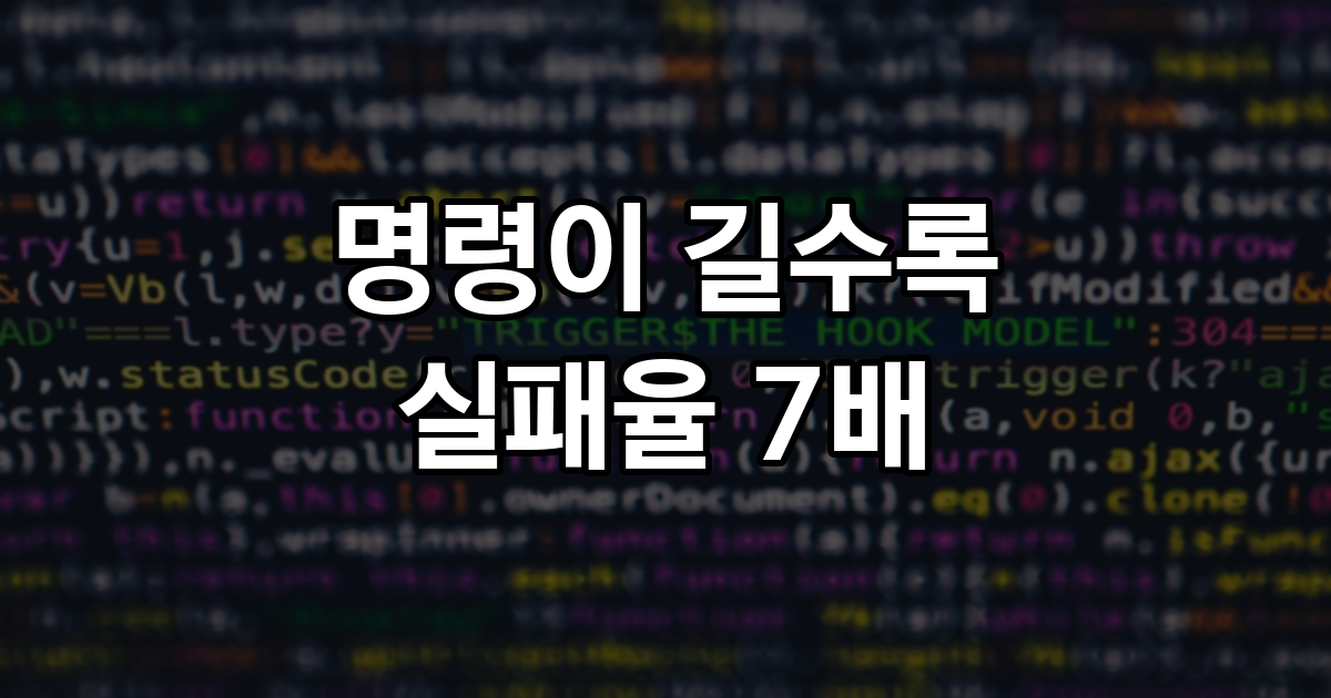 명령이 길어질수록 AI는 더 자주 틀린다